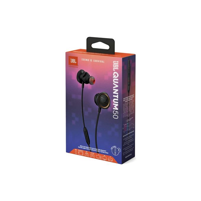 Jbl Quantum 50 In Ear Gaming Headset With Volume Slider And Mute
