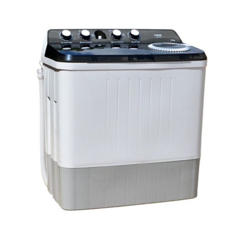 Mika Washing Machine, 10kg, Semi Automatic, Twin Tub, White & Grey – MWSTT2210