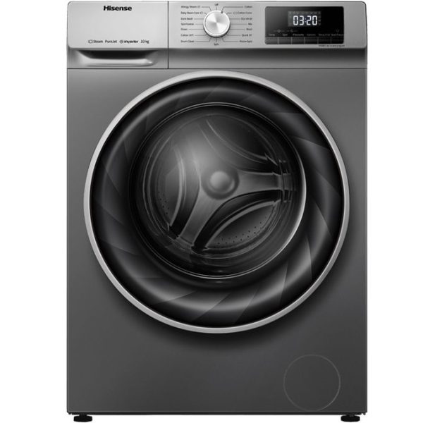 Hisense 12Kg Front Load Washing Machine WFQY-1214VJMT , Steam Wash, 1400RPM, Silver