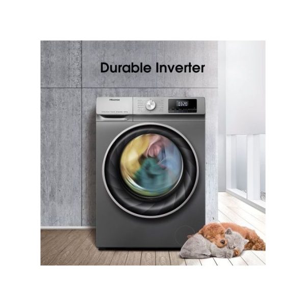 Hisense 12Kg Front Load Washing Machine WFQY-1214VJMT , Steam Wash, 1400RPM, Silver - Image 4