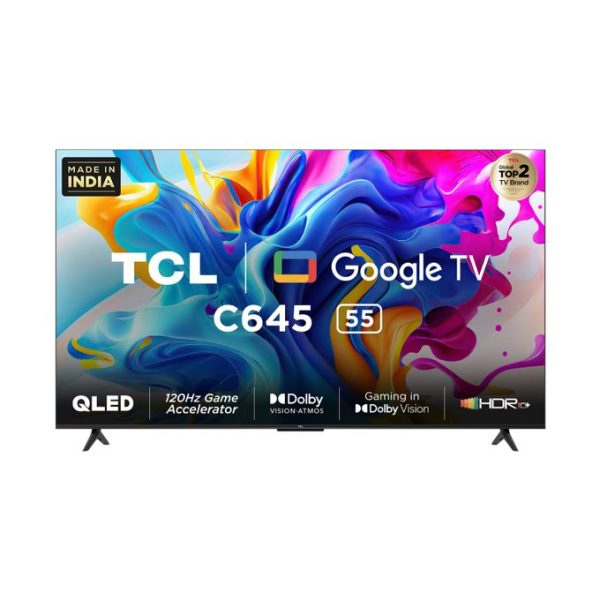 TCL Q-LED 55C645 55 Inch  4K Ultra HD (GoogleTV) With Dolby Vision & Dolby Atmos 2023