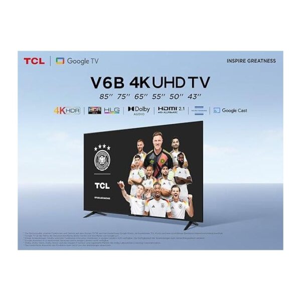 TCL 65 Inch 65V6B Android Smart UHD 4K HDR Frameless Google TV (New 2024 Model) - Image 3