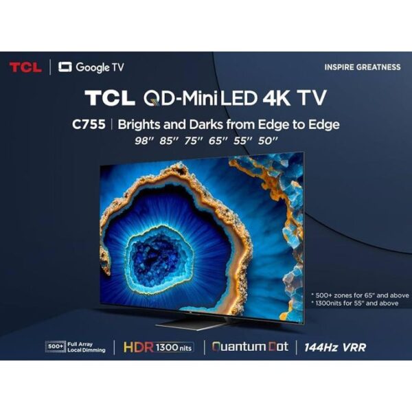 TCL 85-Inch Q-LED 85C755 TV UHD 4K HDR Google TV, IMAX ENHANCED(2024) Model - Image 3
