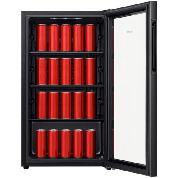 Hisense JC91DR, JC-94 91L Glass Door Beverage 80W Cooler Chiller Black - Image 4
