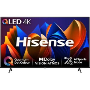 Hisense 55 inch QLED 55Q6N Smart TV 4K Dolby Vision & Atmos 60Hz Bluetooth, Netflix & YouTube
