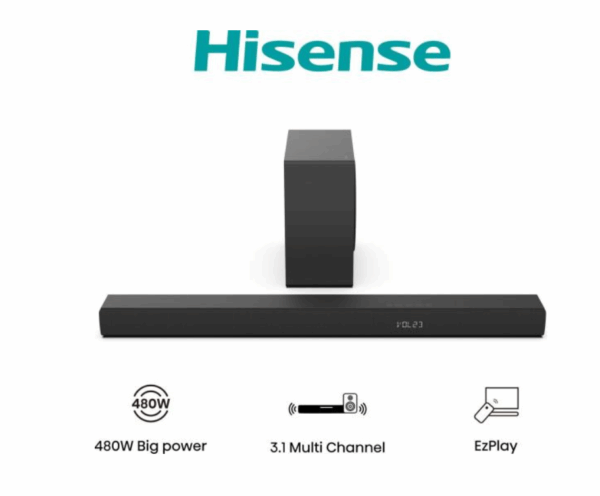 Hisense HS3100 Soundbar 480W Wireless Subwoofer - Image 4